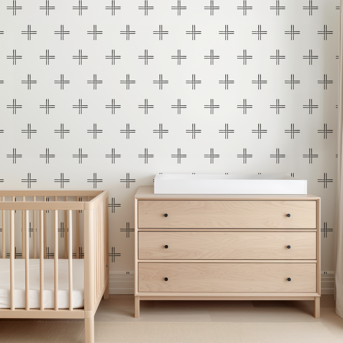 Ski Cross on White Wallpaper