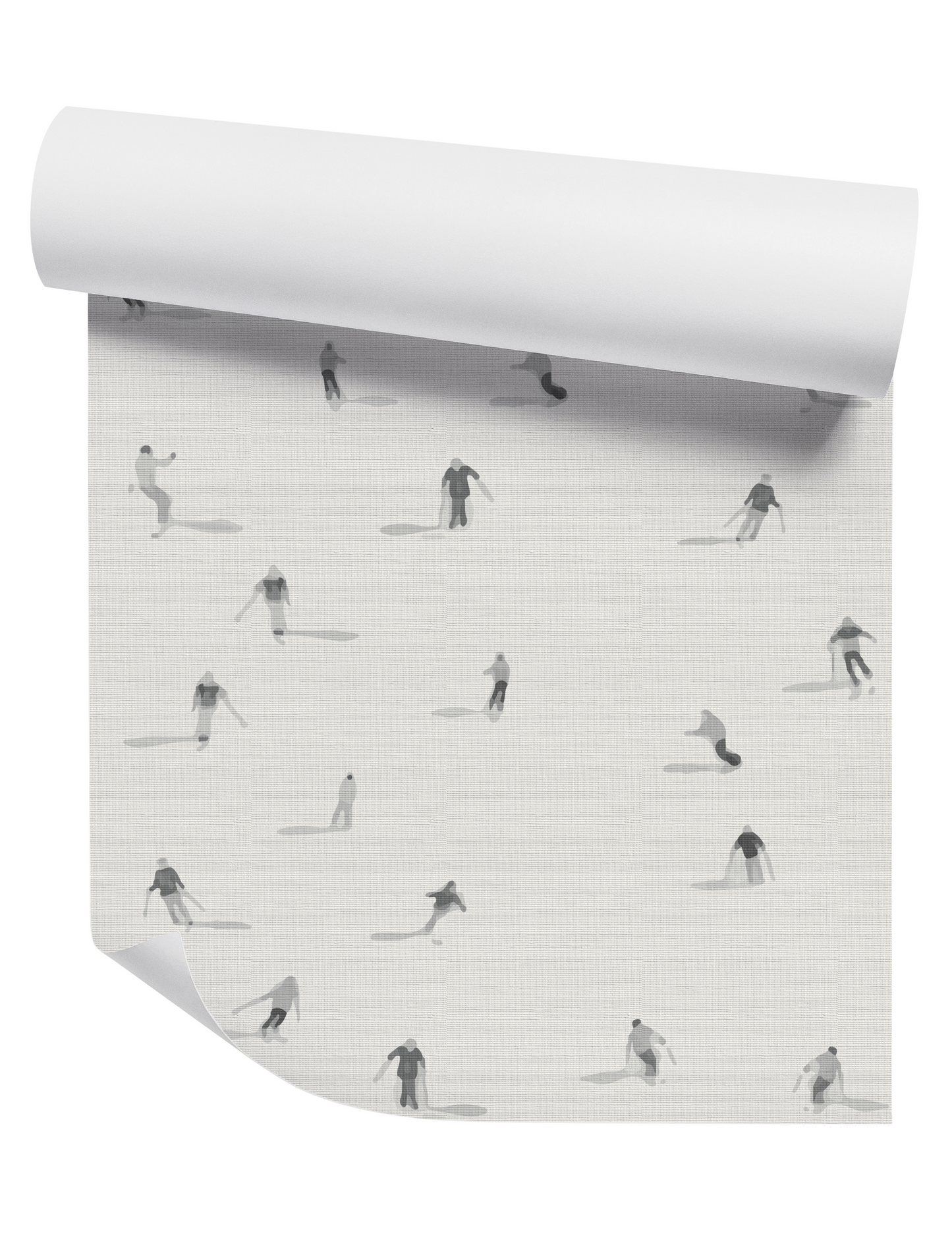 Ski Hill Grey and White Wallpaper