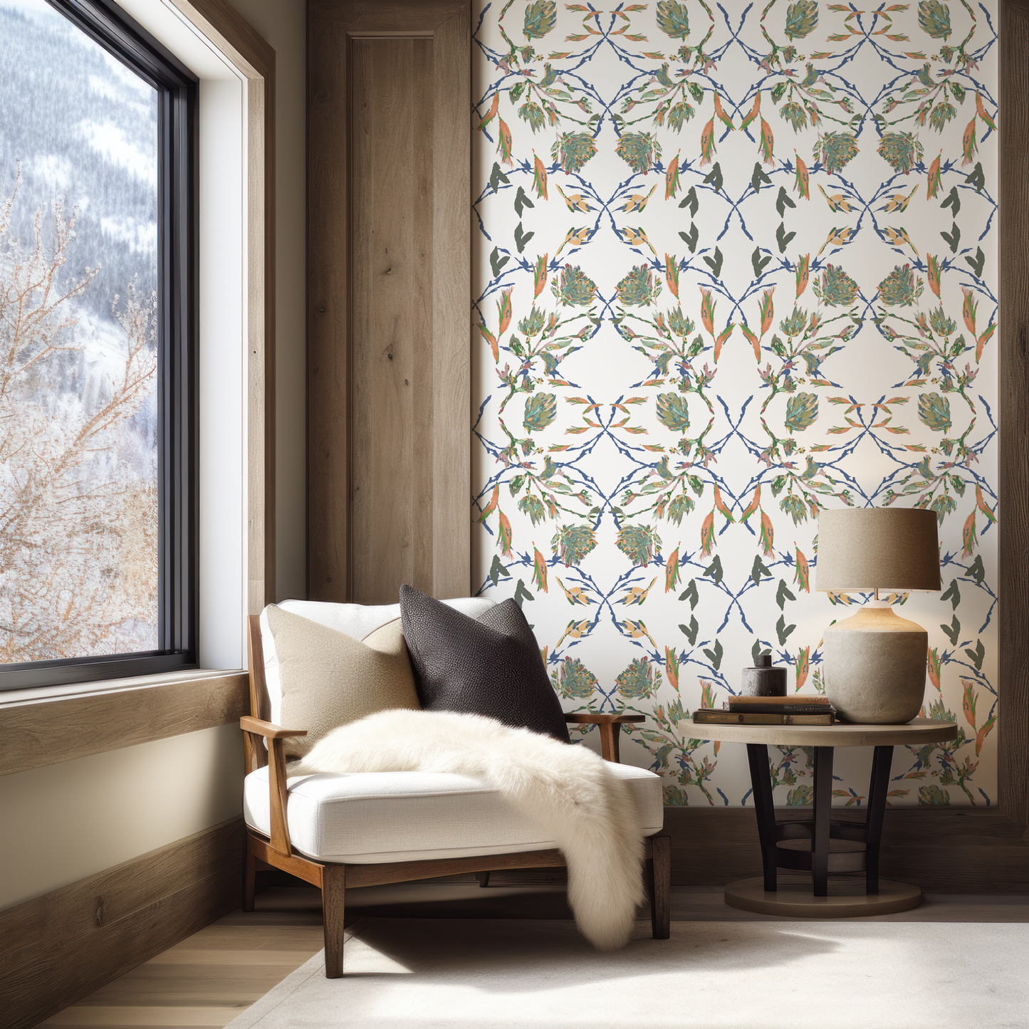 Santa Barbara Botanical On White Wallpaper