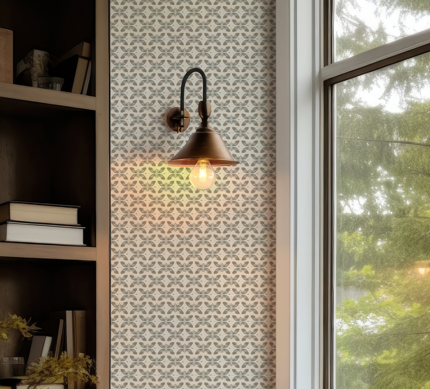 Vintage Floral Wallpaper On Off White