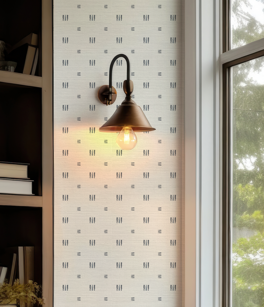 Dia Navy and White Wallpaper