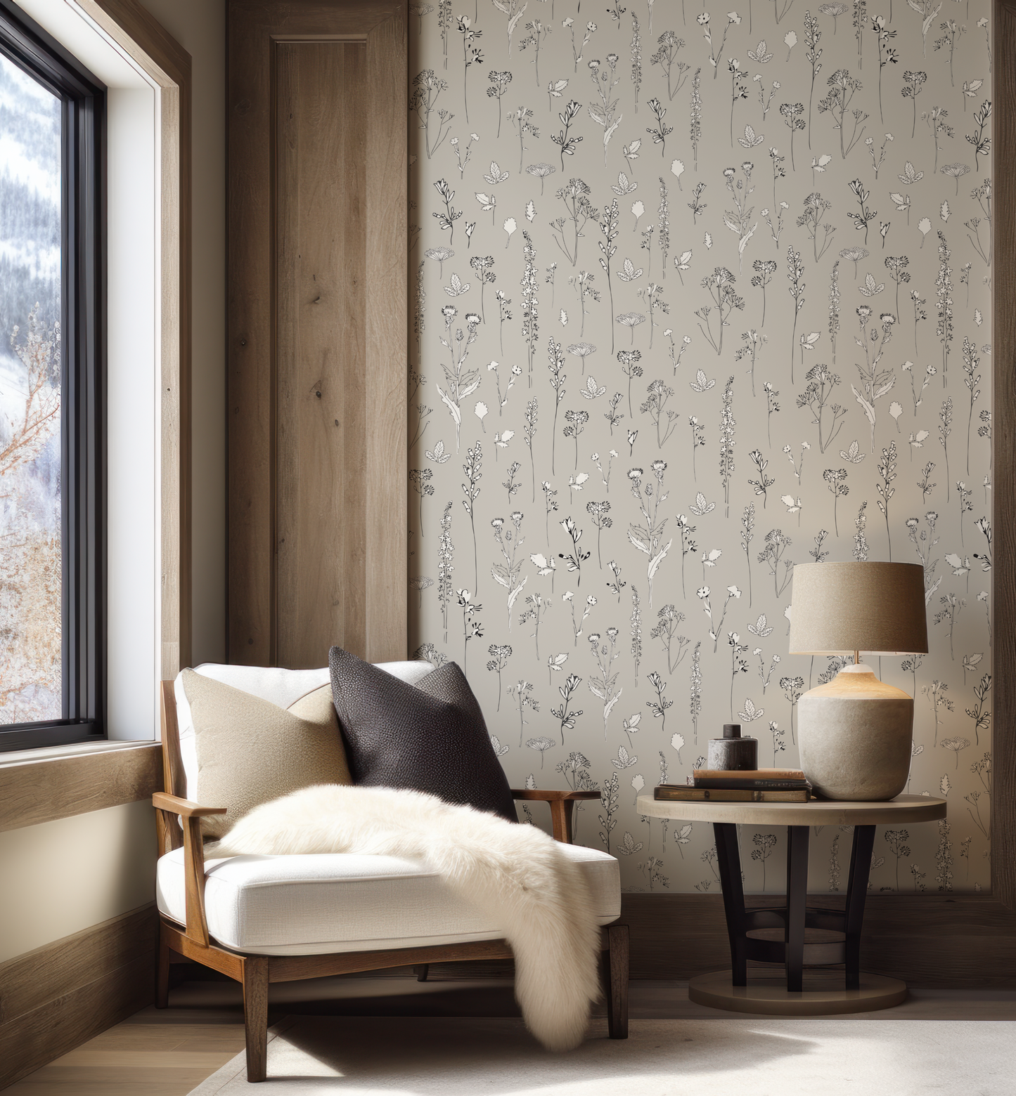 Nature Study on Grey Wallpaper