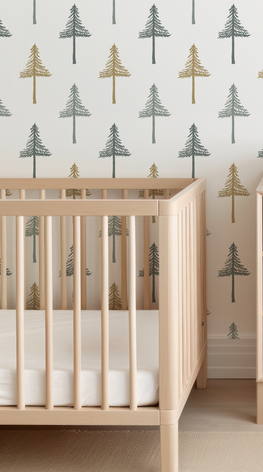 Pine Tree Sage Blend On White Wallpaper