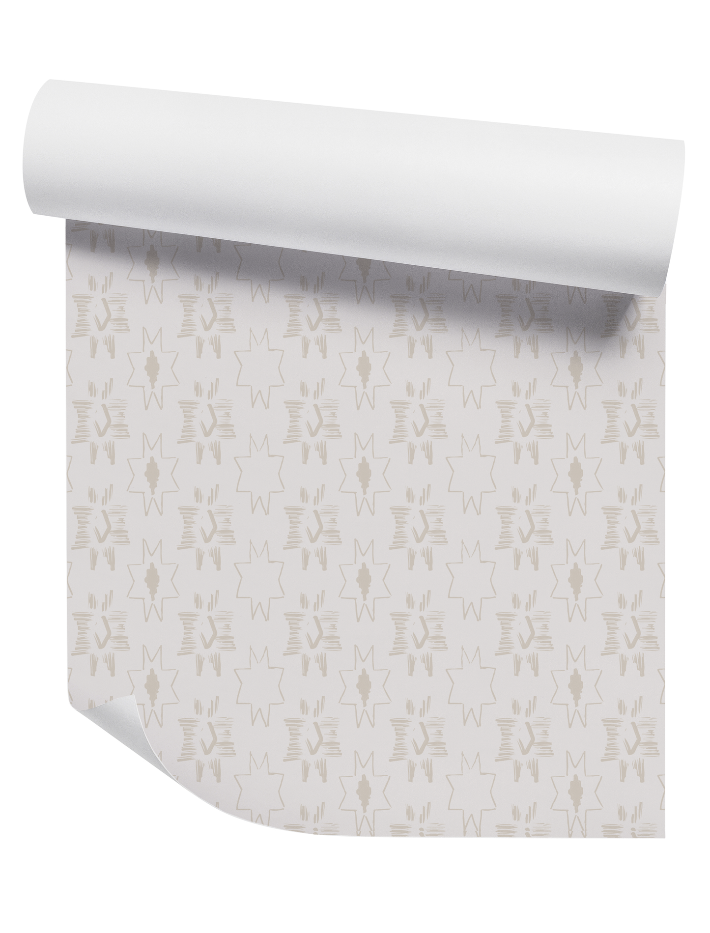 Southwestern Star on Off White Wallpaper