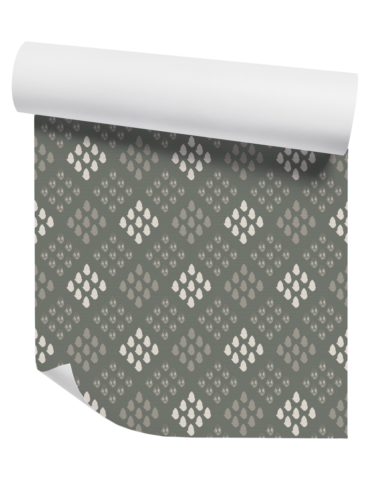 Floral Diamond on Sage Wallpaper