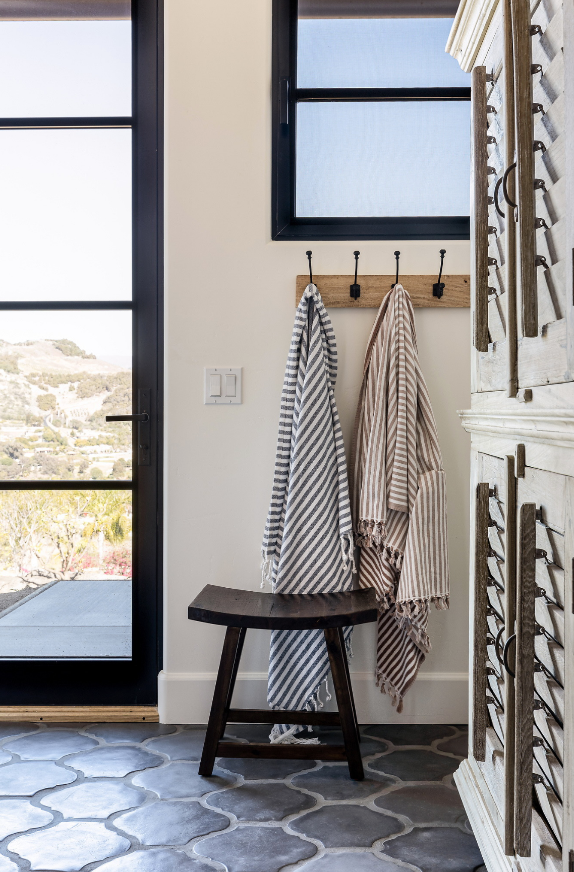 Willow + Wild San Filipe In Charcoal 9" x11" Arabesque - 4 Piece Tile Sample - Ships US Postal Service