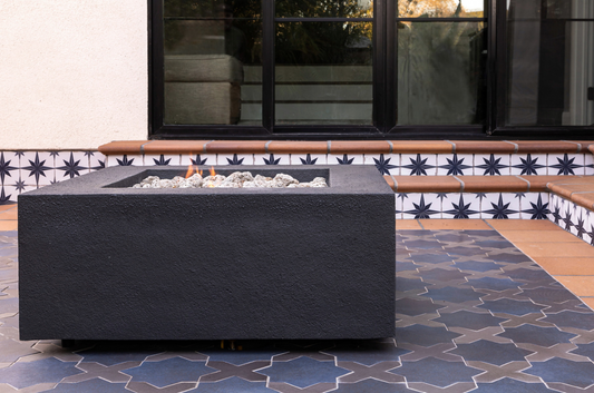 Willow + Wild Arabesque 2c Persian Blue Ash Arabesque - 4 Piece Tile Sample - Ships US Postal Service