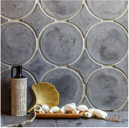 Willow + Wild Arabesque Charcoal Limestone Arabesque Big Charcoal Limestone Sample - Ships US Postal Service