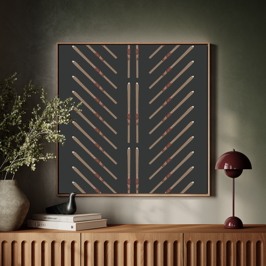 Ski Chevron Art Print