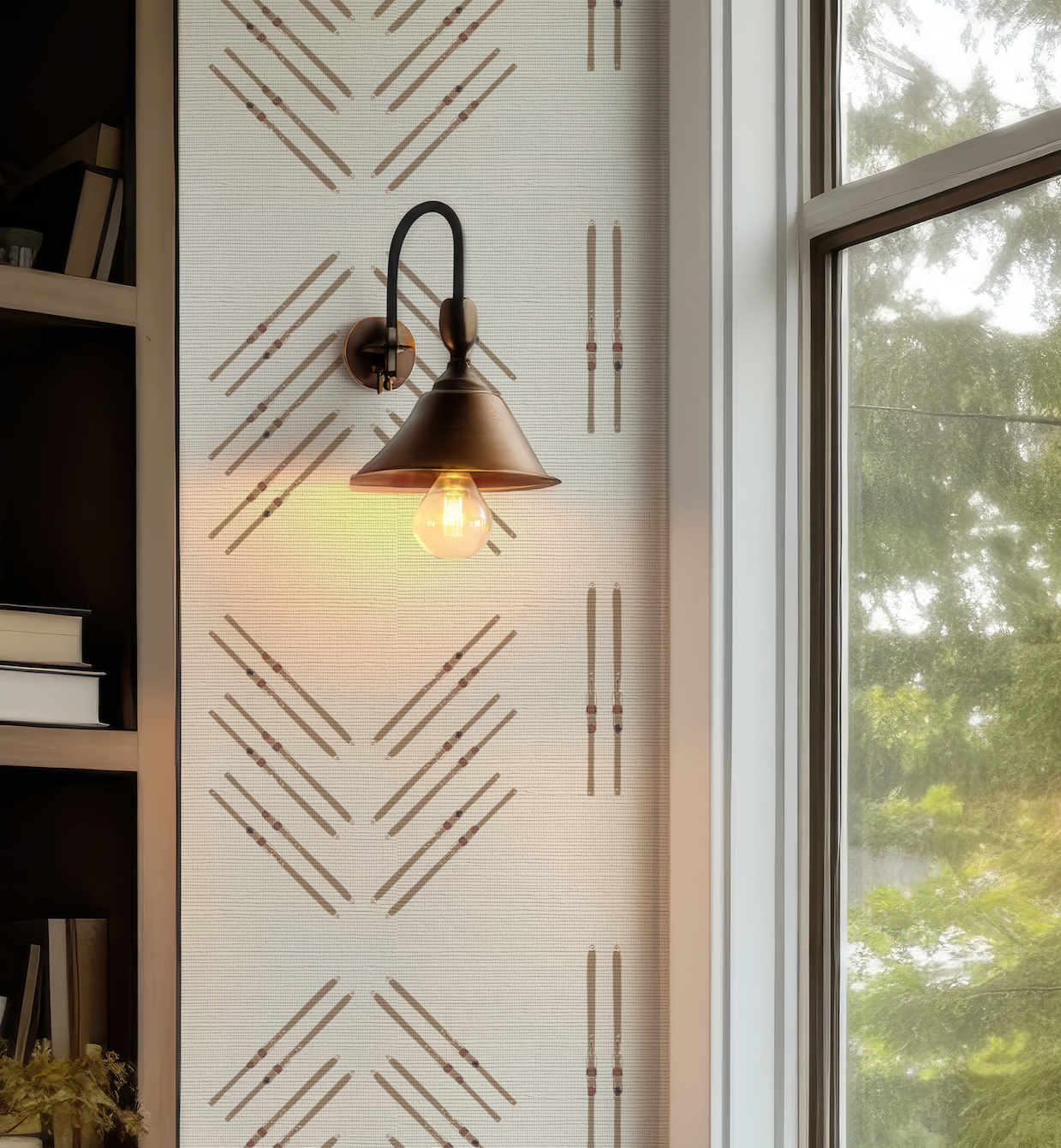 Ski Diamond on Off-White Wallpaper