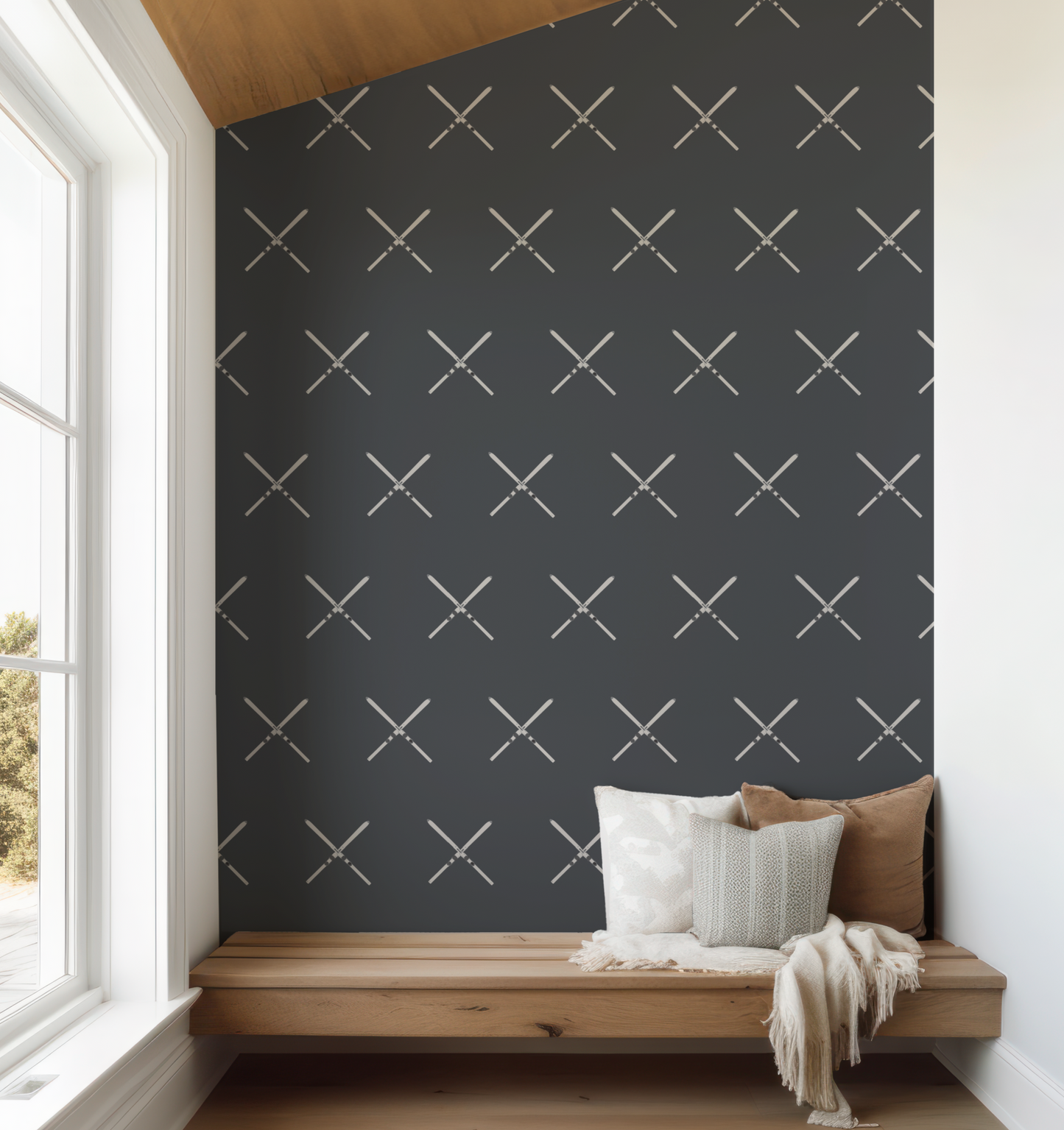 Ski X on Black Wallpaper