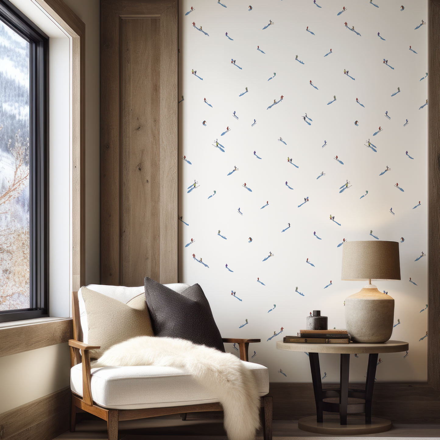 Ski Hill Vinyl Wallpaper