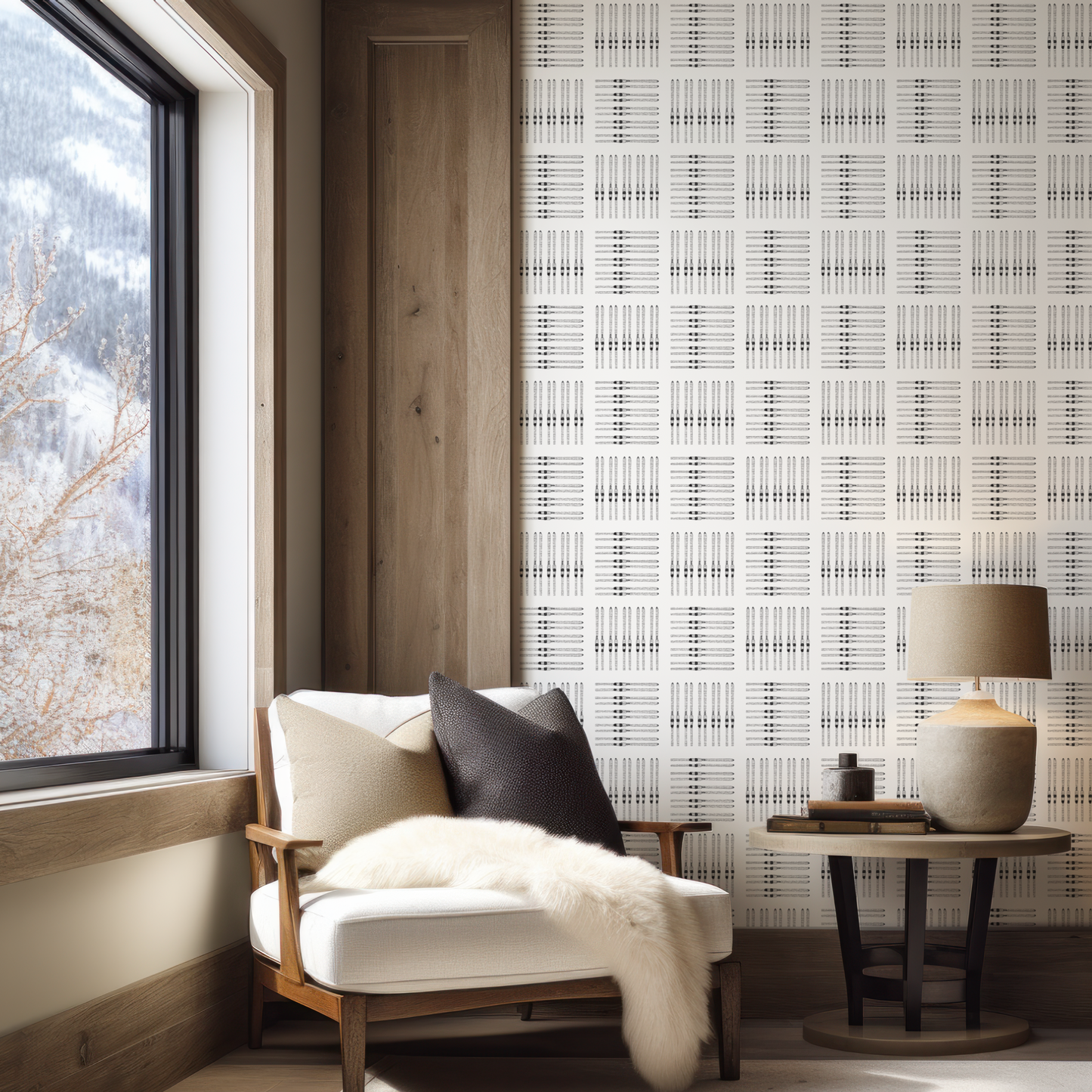 Ski Square Sketch Wallpaper
