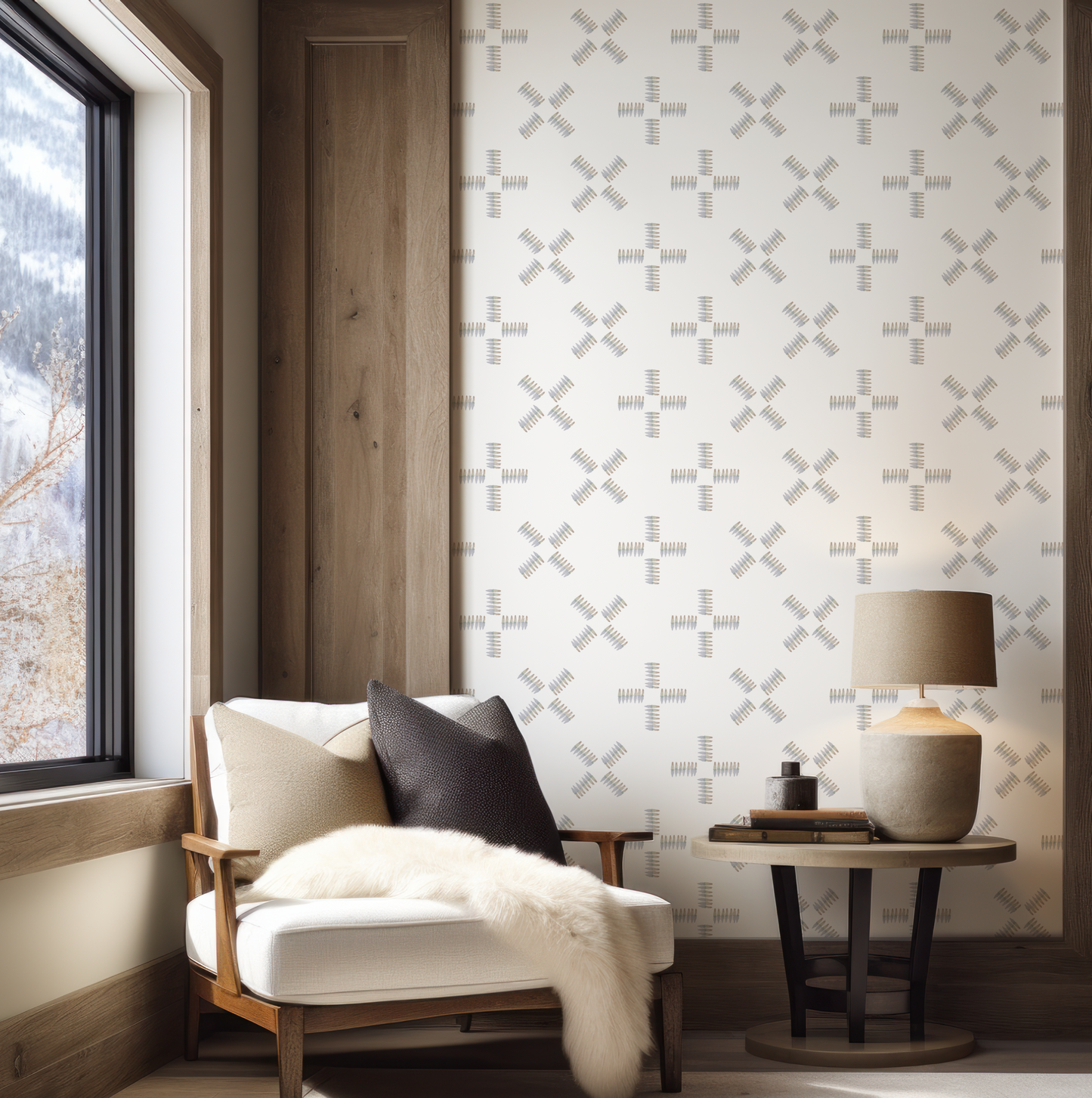 Painter's Watercolor Cross and X Wallpaper