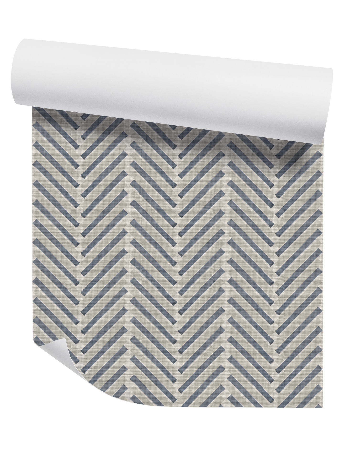 Chevron Beach Stripe on Off White Wallpaper
