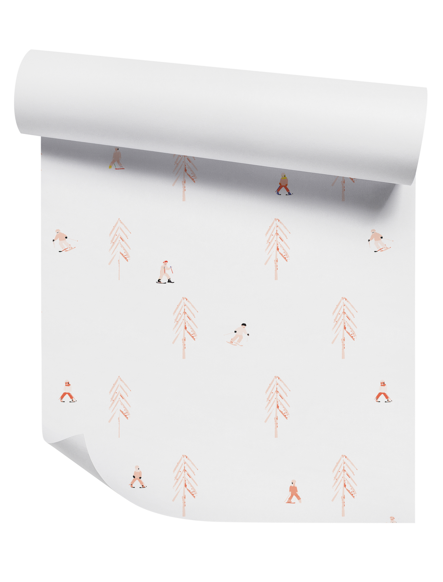 Willow + Wild Ski Day Peach Grasscloth Wallpaper Roll - 32" x 22'