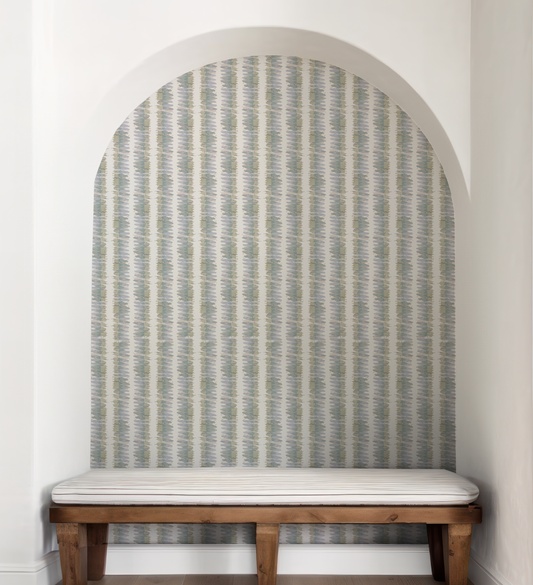 Painter's Watercolor Stripe Wallpaper