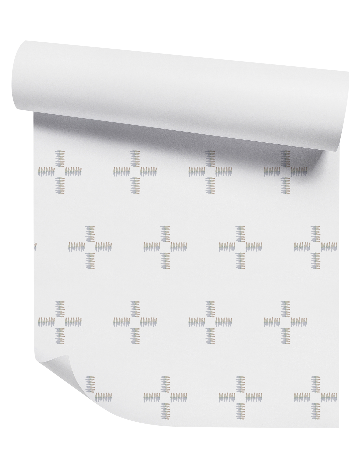 Painter's Cross on White Wallpaper