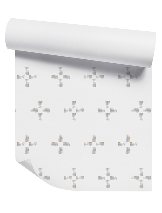 Painter's Cross on White Wallpaper