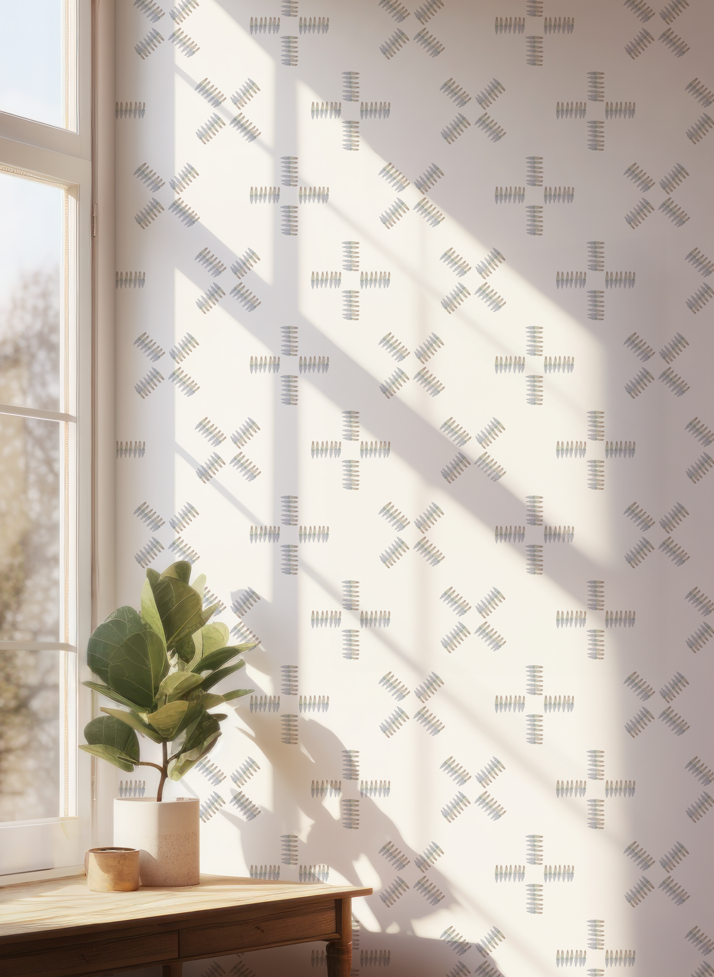 Painter's Watercolor Cross and X Wallpaper