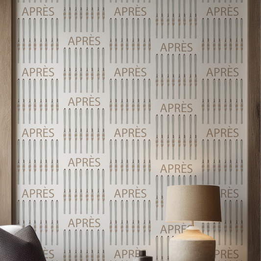 Apres Ski Grasscloth Wallpaper
