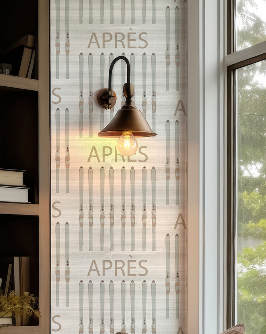 Apres Ski Grasscloth Wallpaper