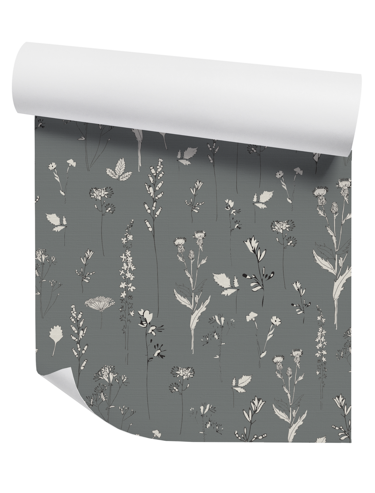 Nature Study on Slate Blue Wallpaper