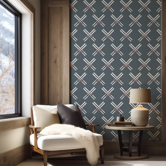 Ski Wallpaper  - Iron Cross Skis on Park City Blue