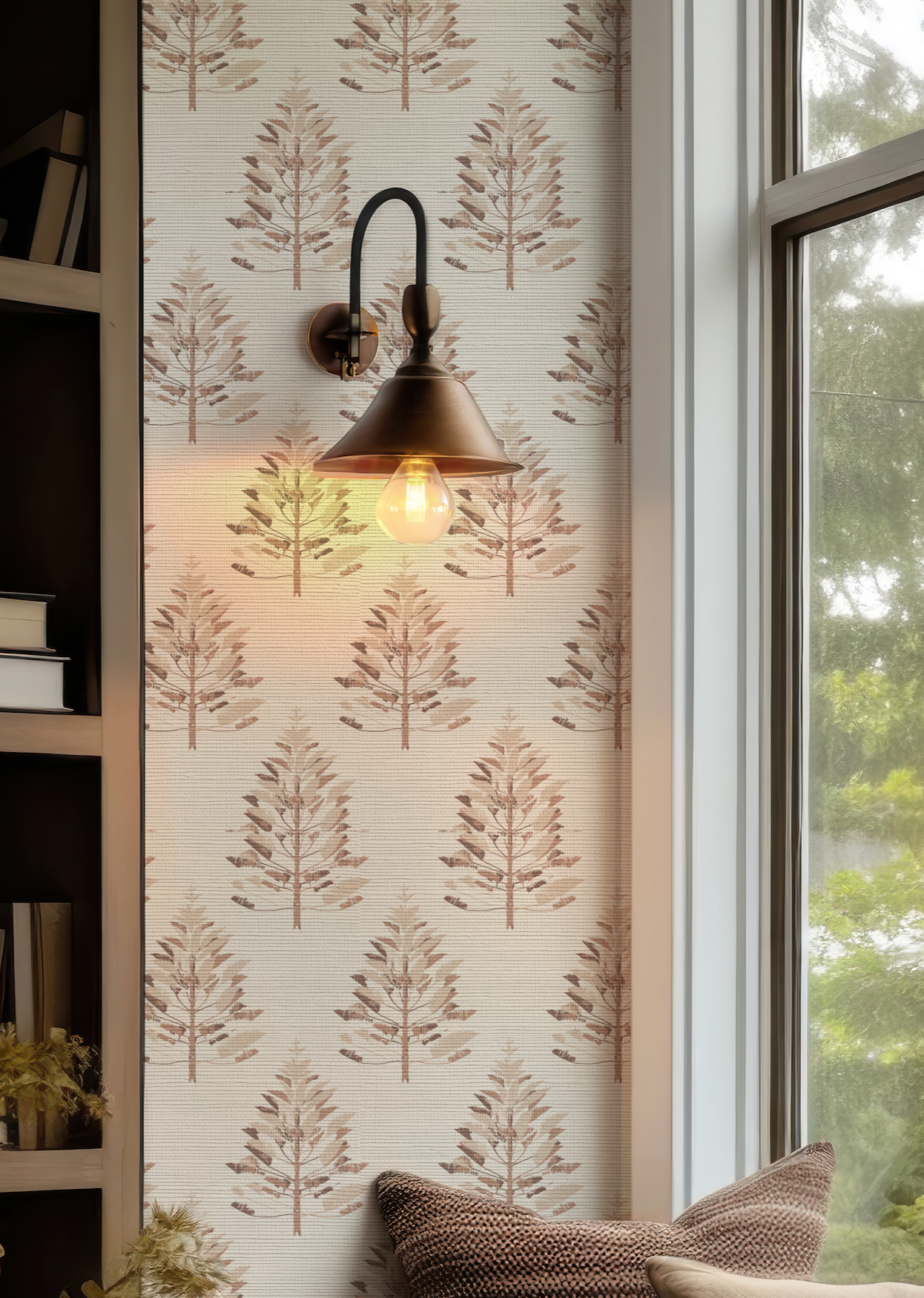 Norfolk Pine Wallpaper Off White