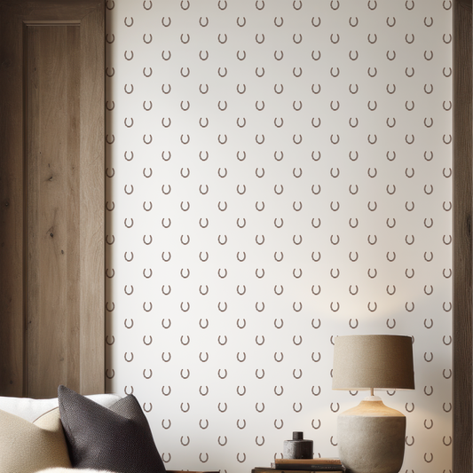 Horse Shoe Grasscloth Wallpaper