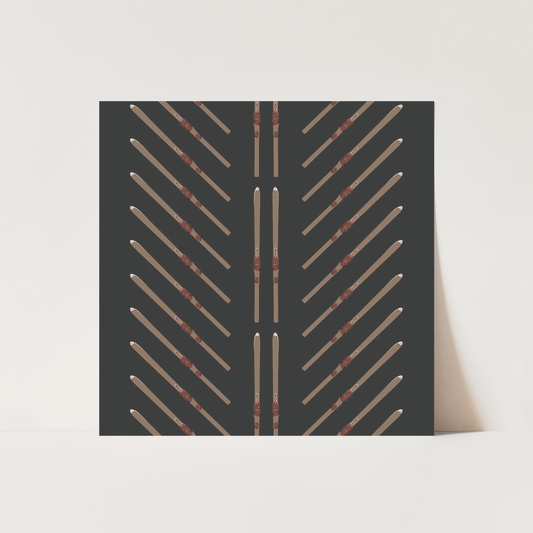 Ski Chevron Art Print