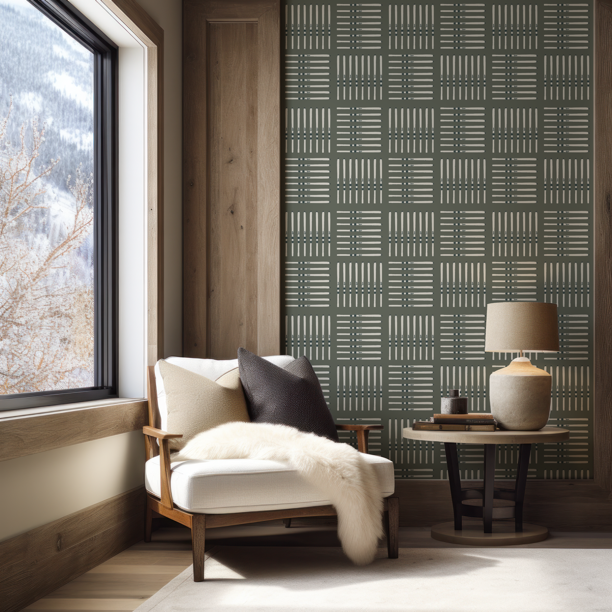Ski Square Wallpaper - Stratton Green