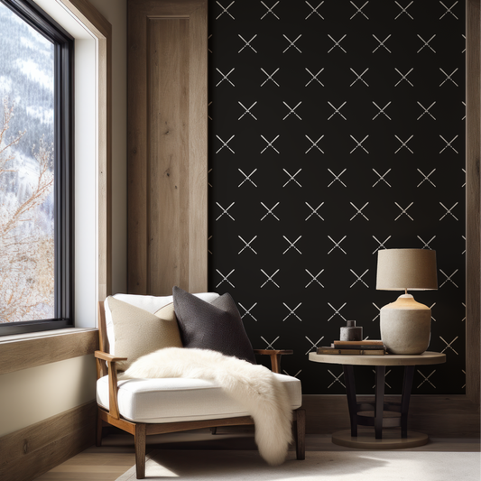 Ski X Black Wallpaper