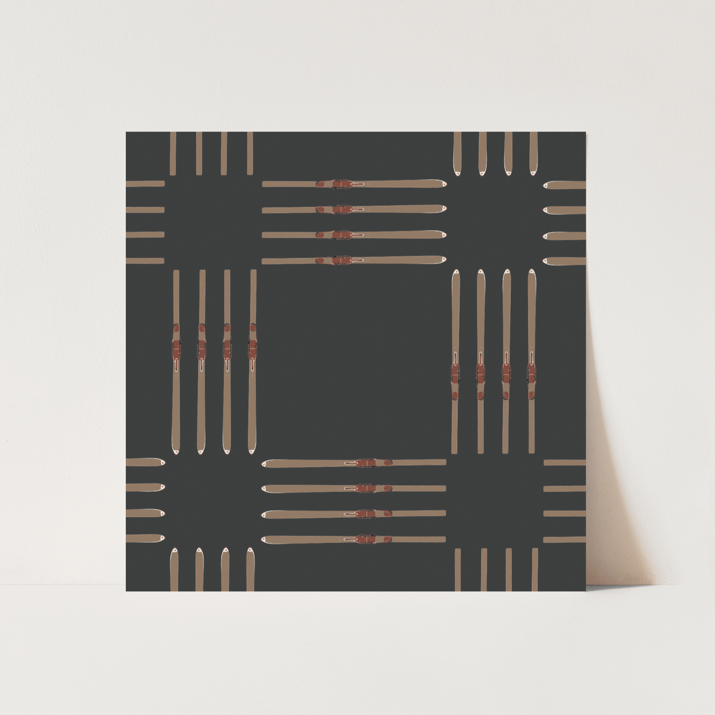 Ski Block Art Print
