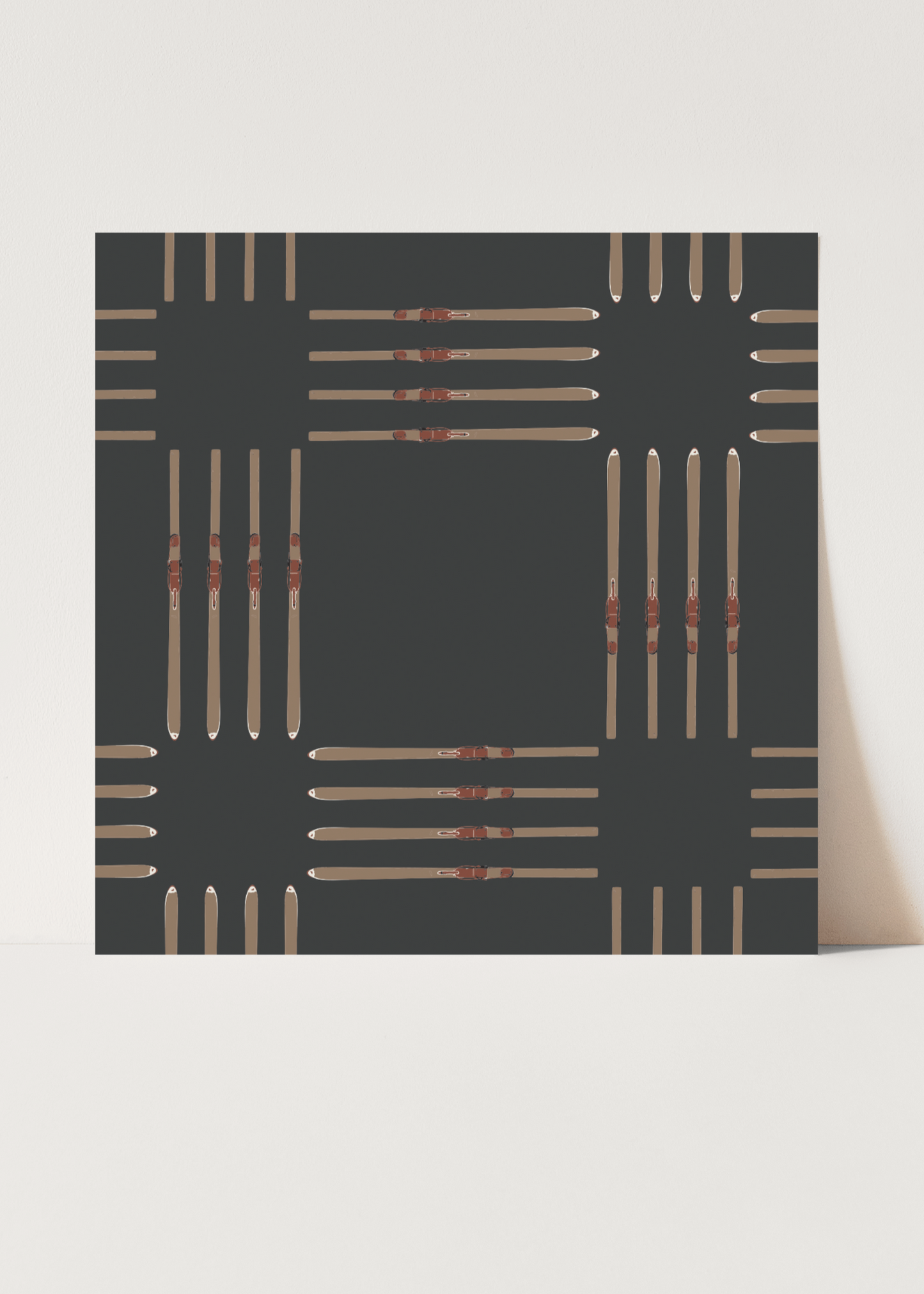Ski Block Art Print