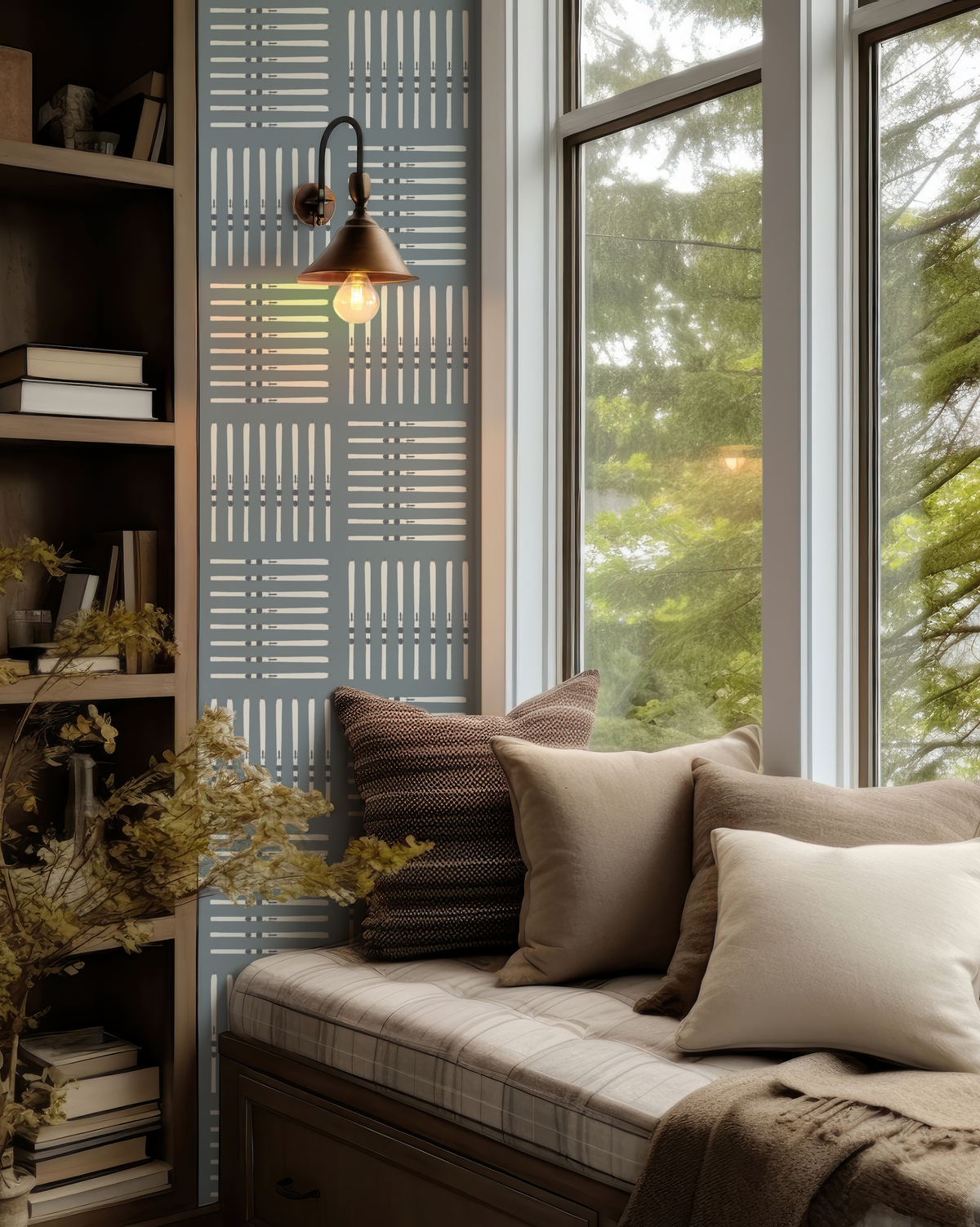 Wallpaper for ski house.