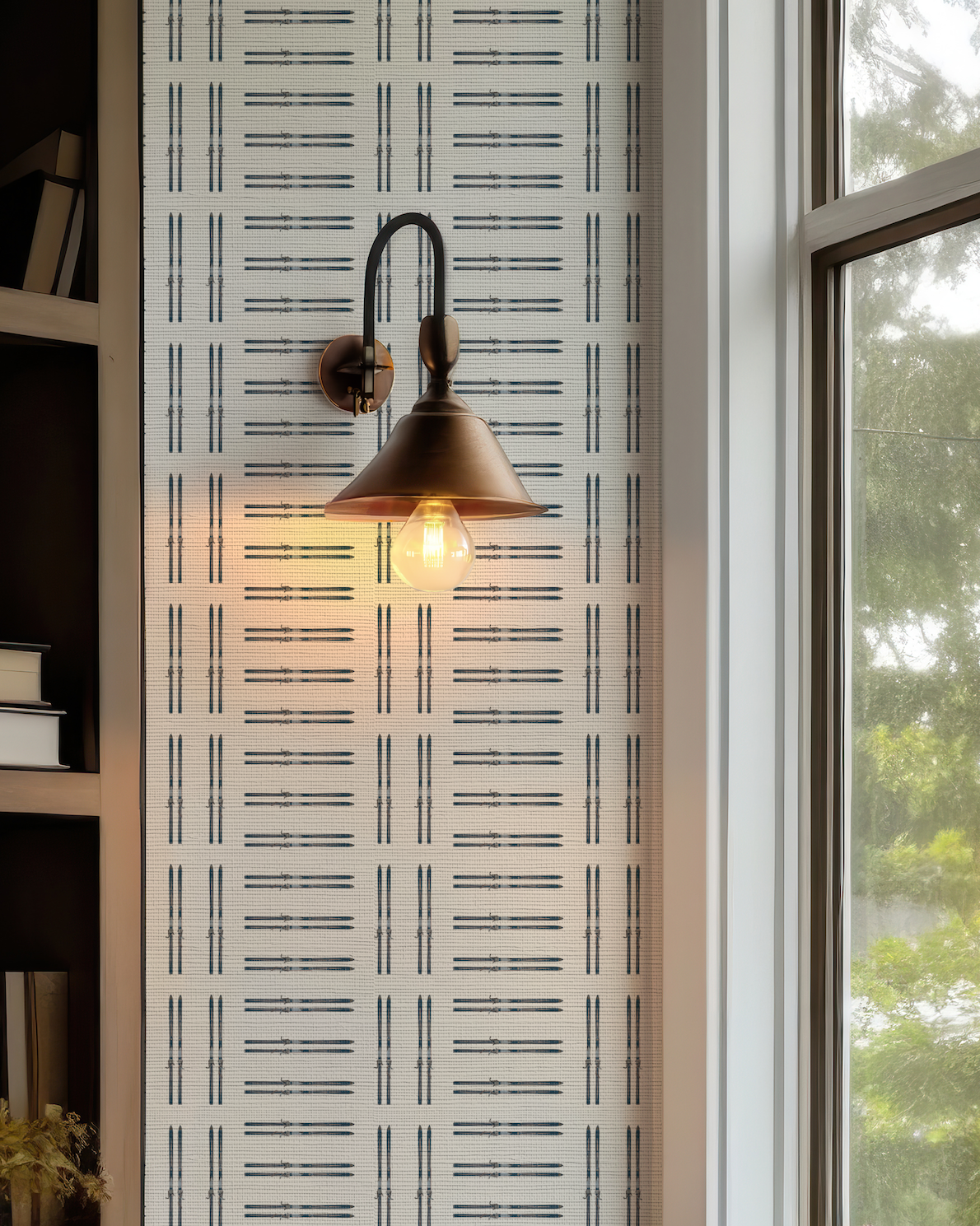 Vail Ski Alternating Stripe Wallpaper