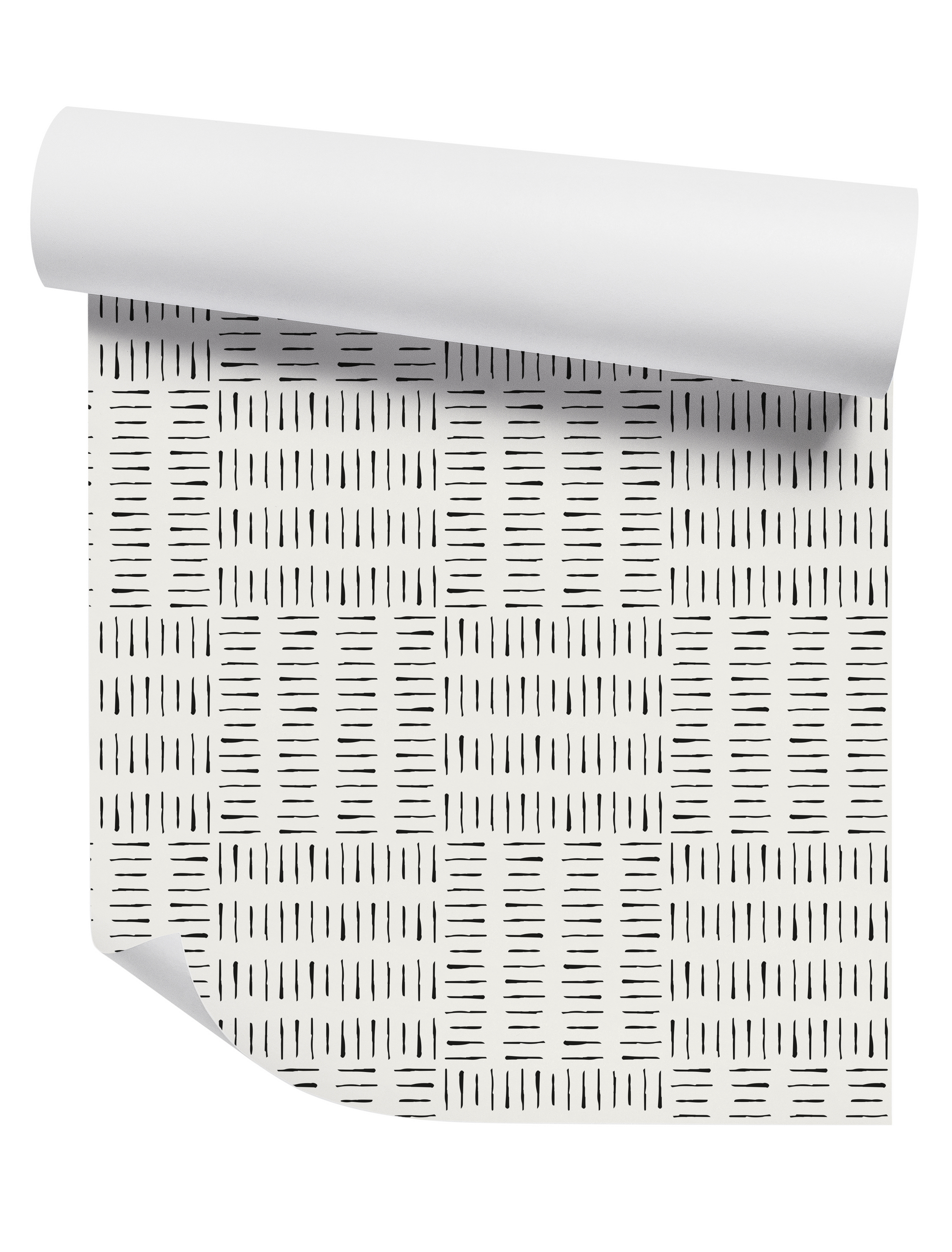 Willow + Wild Safari Square Black and White Grasscloth Wallpaper Roll - 32" x 22'