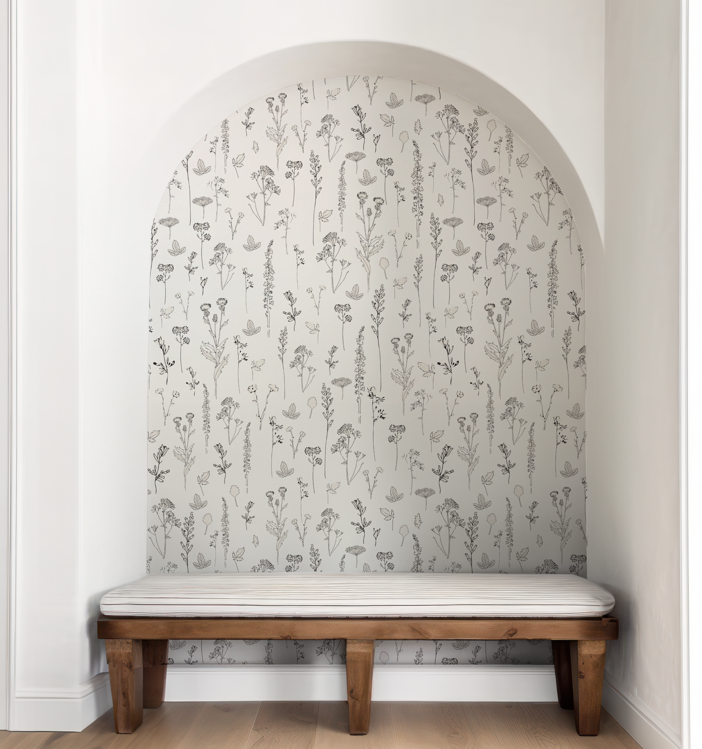 Nature Study on White Wallpaper