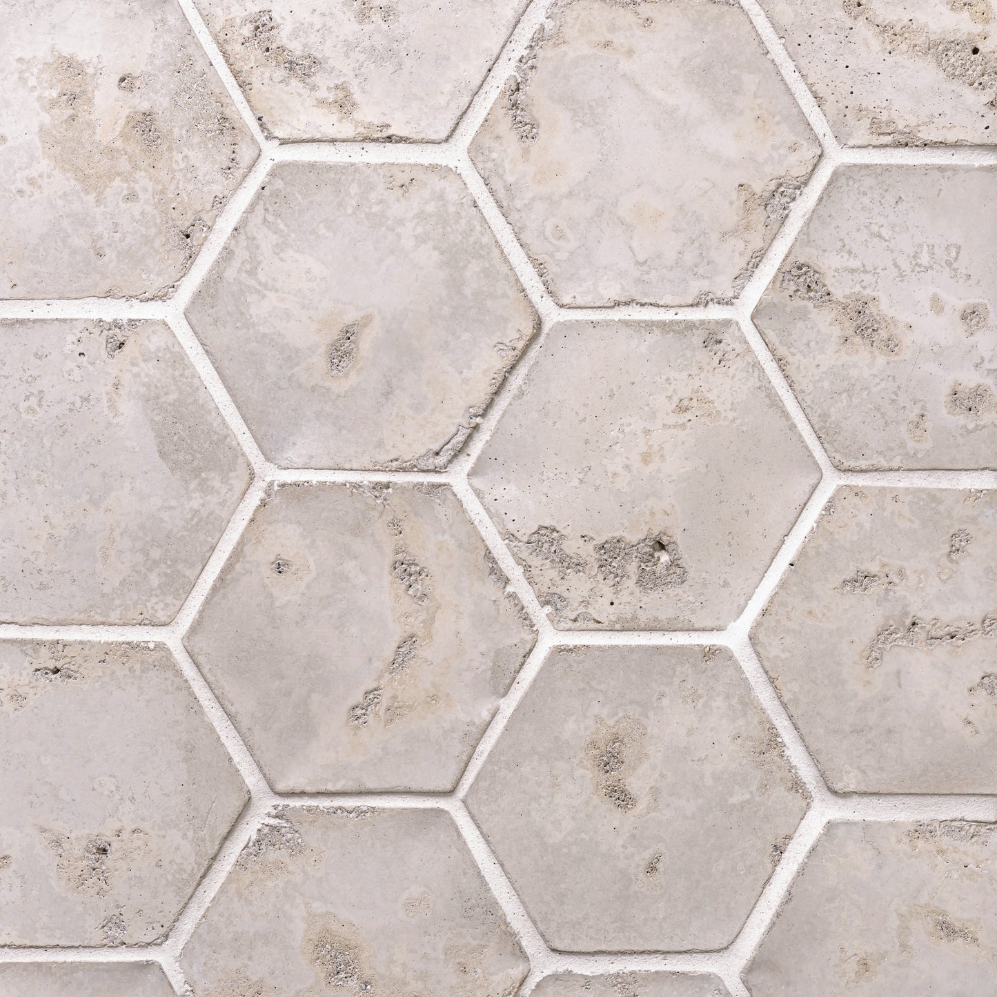 Hexagon Tile in Early Gray - Vintage Finish