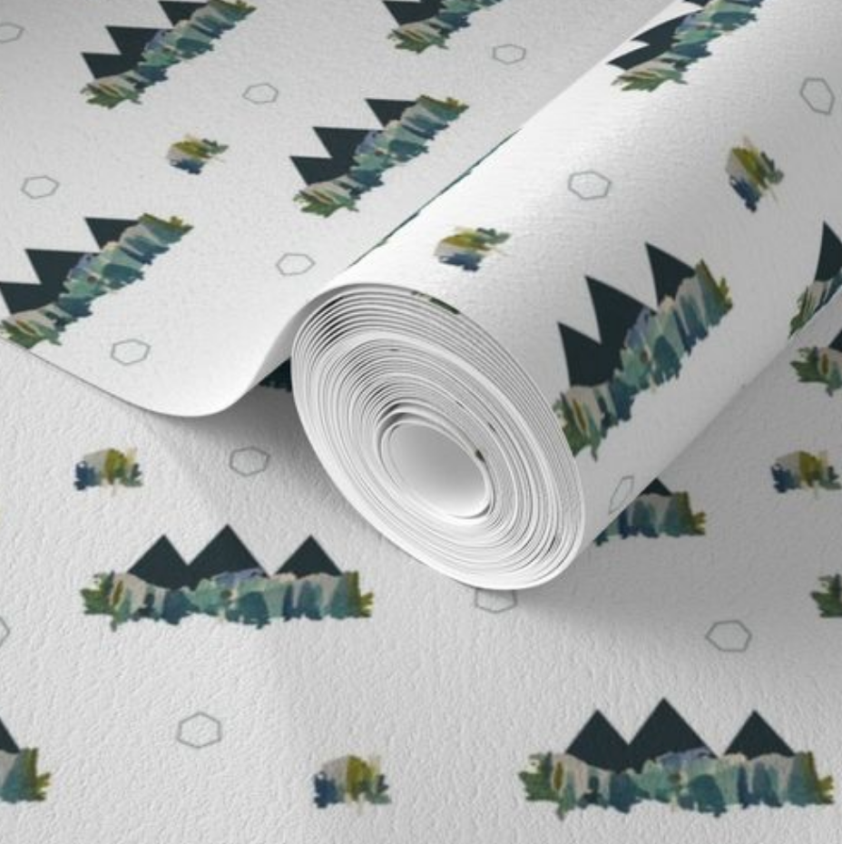 Willow + Wild Climbers Paradise ( Smaller Pattern ) Grasscloth Wallpaper Roll - 32" x 22'