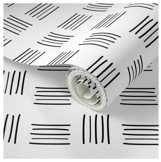 Willow + Wild Emboldened Lines Grasscloth Wallpaper Roll - 32" x 22'