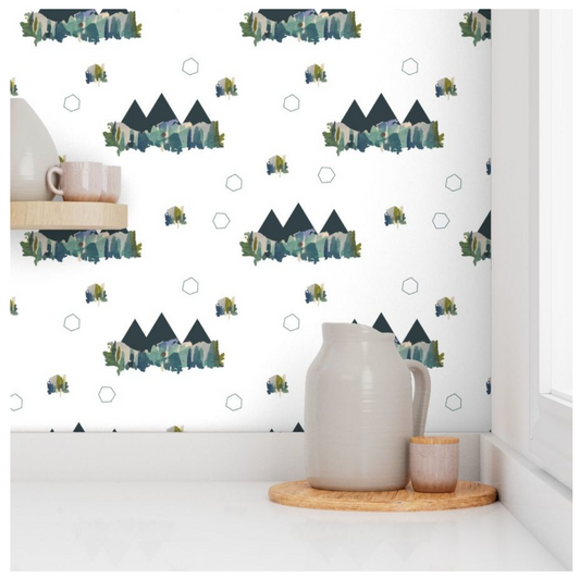 Willow + Wild Climbers Paradise ( Larger Pattern ) Grasscloth Wallpaper Roll - 32" x 22'