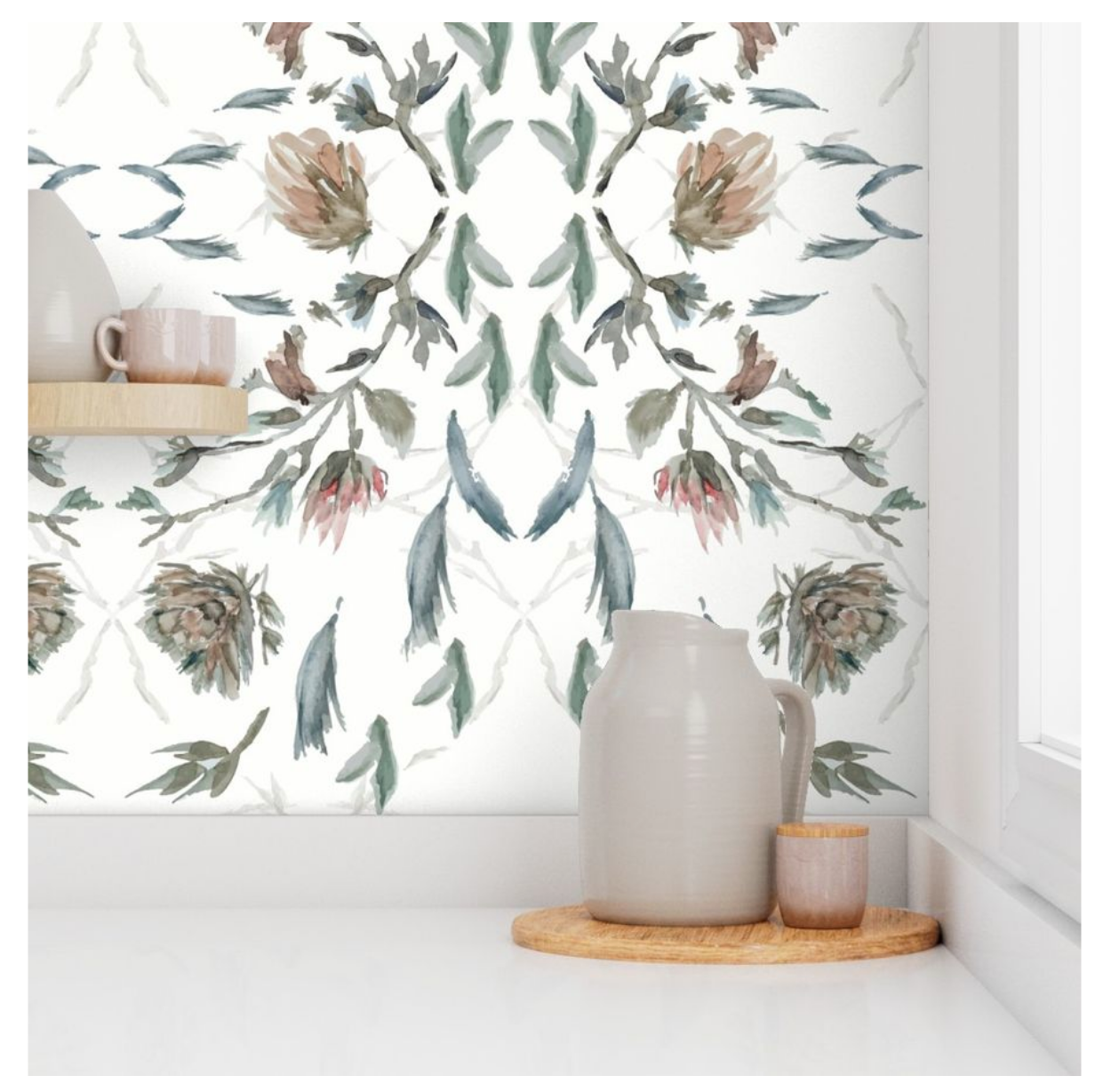 Willow + Wild Botanical Grasscloth Wallpaper Roll - 32" x 22'