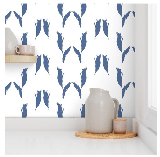 Willow + Wild Santa Barbara Botanical Leaves On White Grasscloth Wallpaper Roll - 32" x 22'