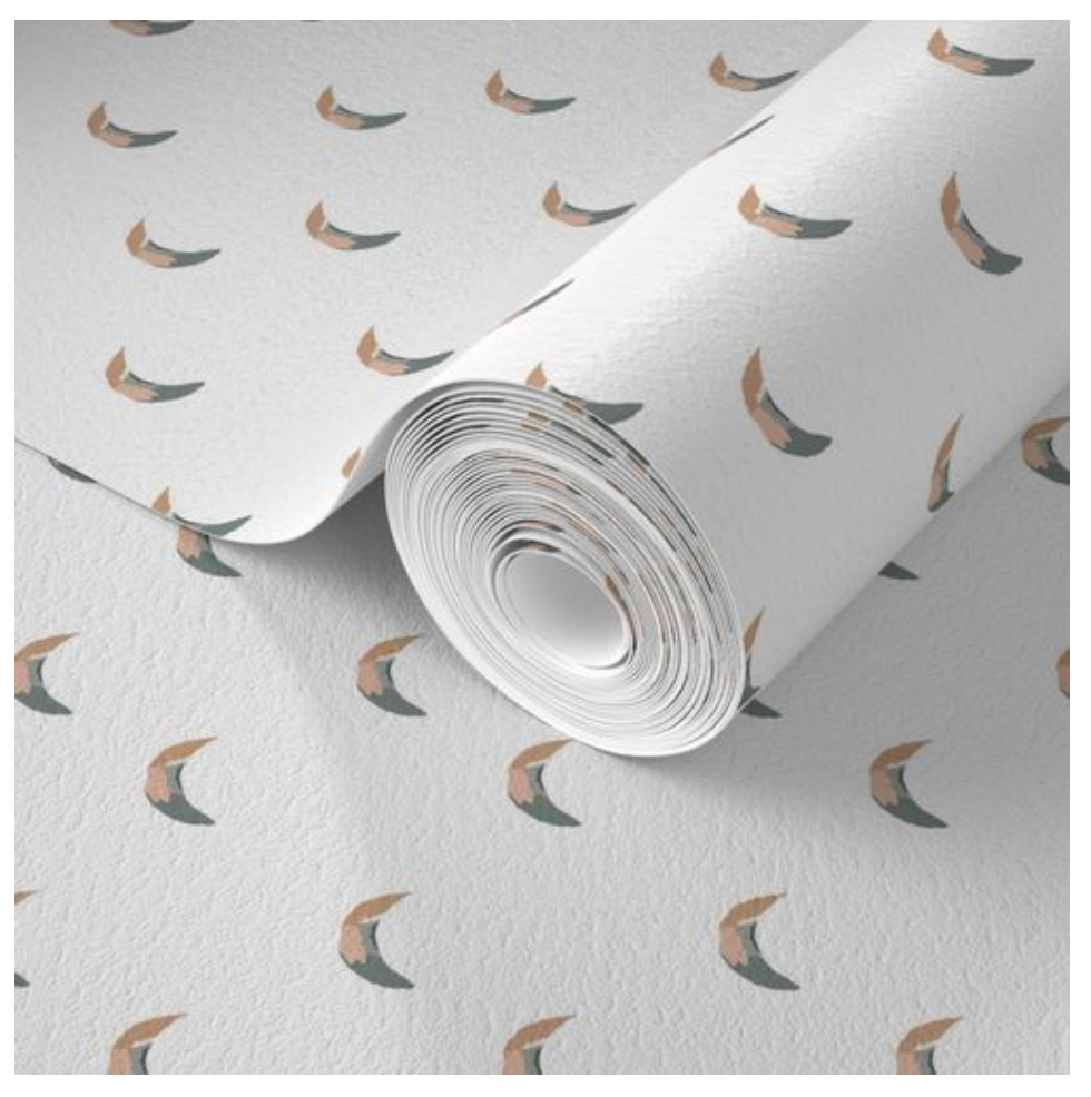 Willow + Wild Painted Moon Petit Grasscloth Wallpaper Roll - 32" x 22'