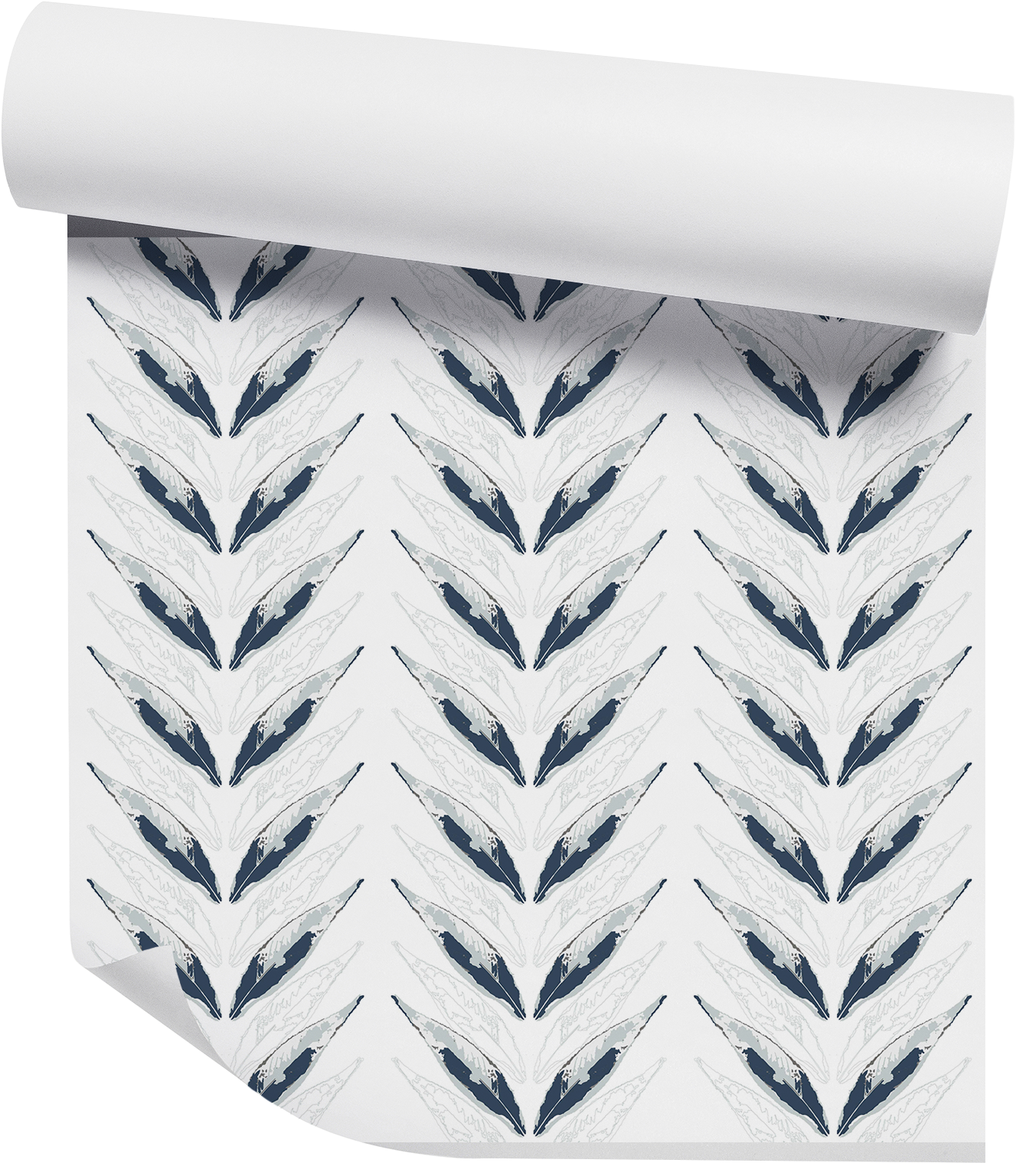 Willow + Wild Navy Leaves Stripes Grasscloth Wallpaper Roll - 32" x 22'