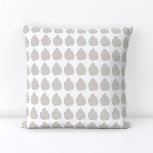 Willow + Wild Ecru Leaf Square Pillow 18"